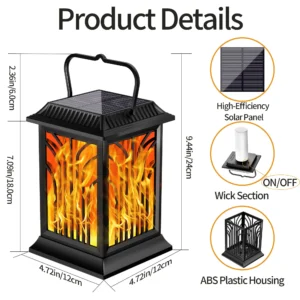 Leaf Hollowed-out Solar Palace Lantern