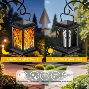 Leaf Hollowed-out Solar Palace Lantern