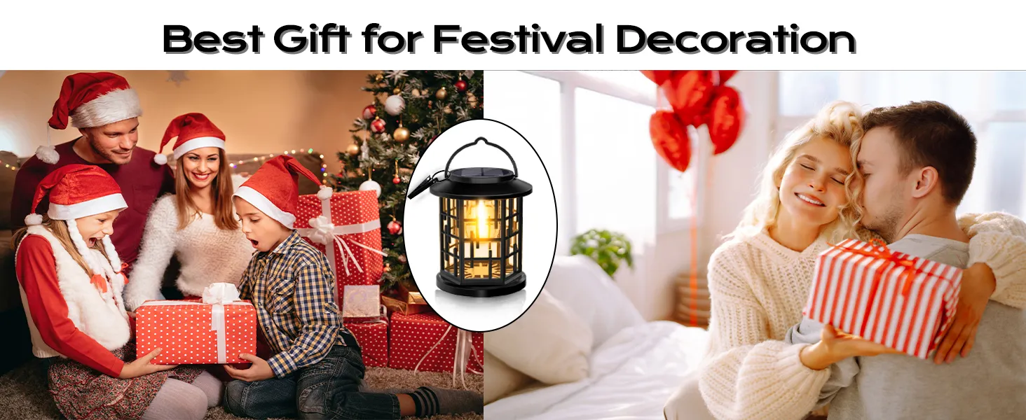 Black Vertical Stripes With Bulb Solar Palace Light