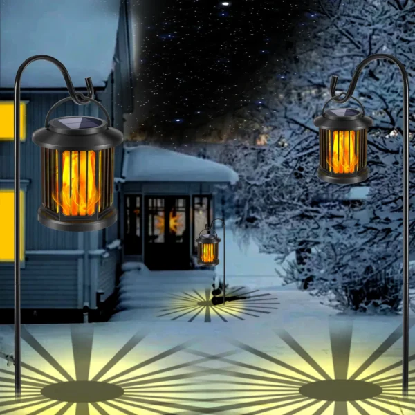 Line Hollowed-out Solar Palace Lantern