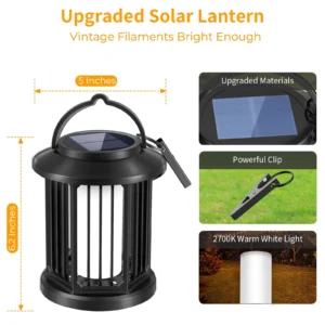 Line Hollowed-out Solar Palace Lantern