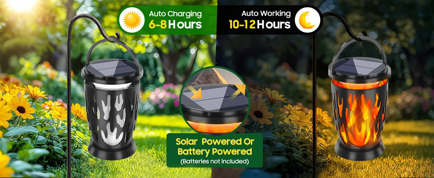 Flame-shaped Design Solar Palace Light
