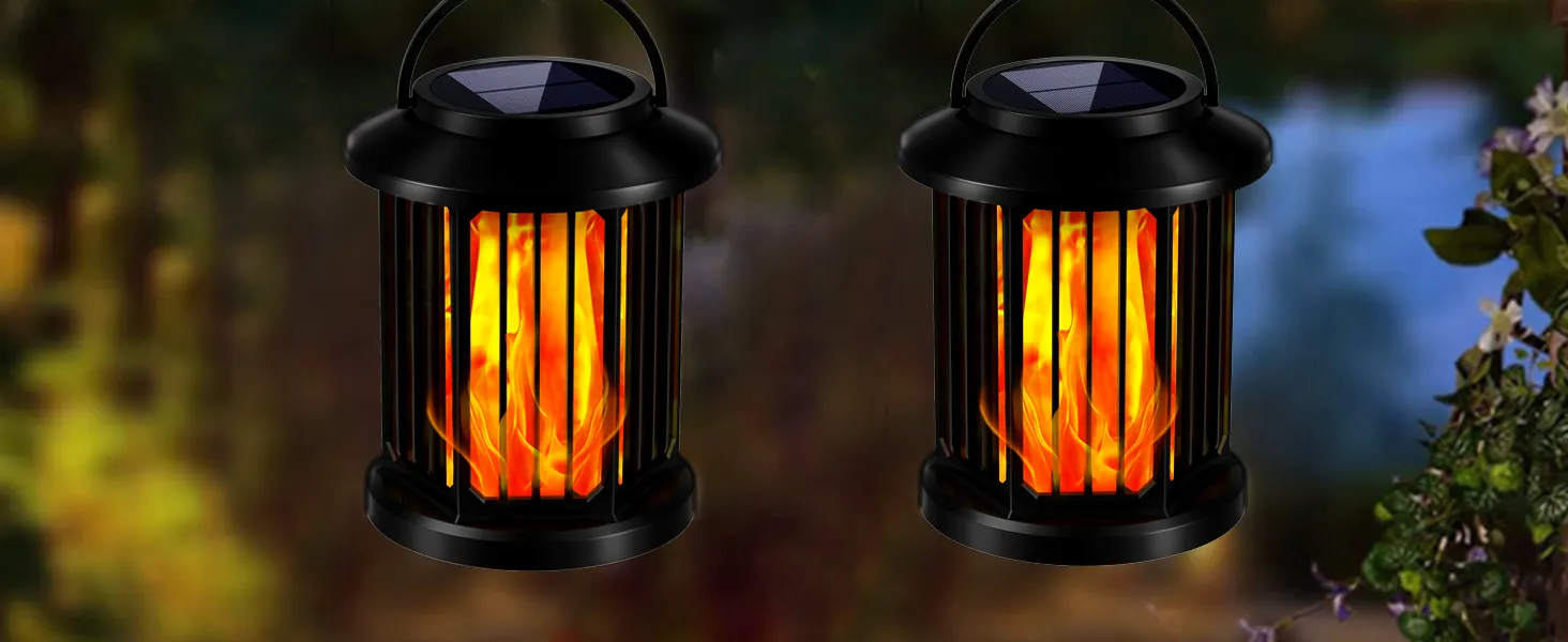 Line Hollowed-out Solar Palace Lantern