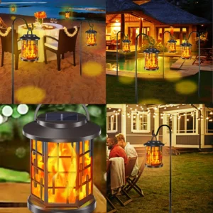 Classic Black Vertical Stripes Design Solar Palace Light