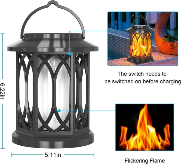 Classic Arc-shaped Hollow-out Design Solar Palace Light