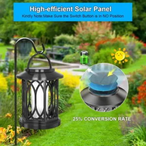 Classic Arc-shaped Hollow-out Design Solar Palace Light
