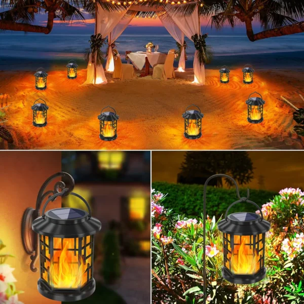 Classic Black Vertical Stripes Design Solar Palace Light