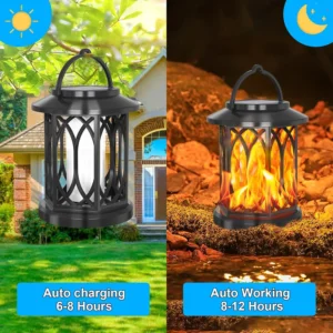 Classic Arc-shaped Hollow-out Design Solar Palace Light