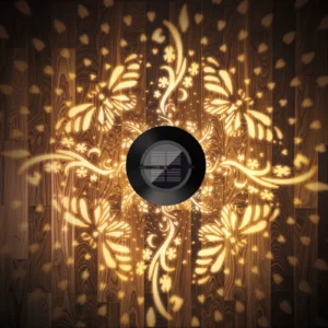 Butterfly Hollowed-out Solar Projection Lantern