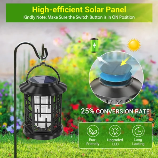 Classic Black Vertical Stripes Design Solar Palace Light