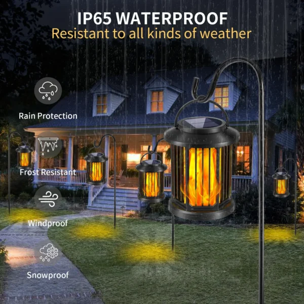 Line Hollowed-out Solar Palace Lantern