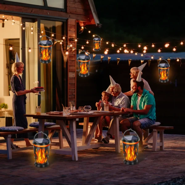 Flame-shaped Design Solar Palace Light