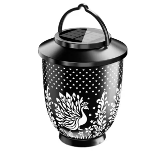 Peafowl Hollowed-out Solar Projection Lantern