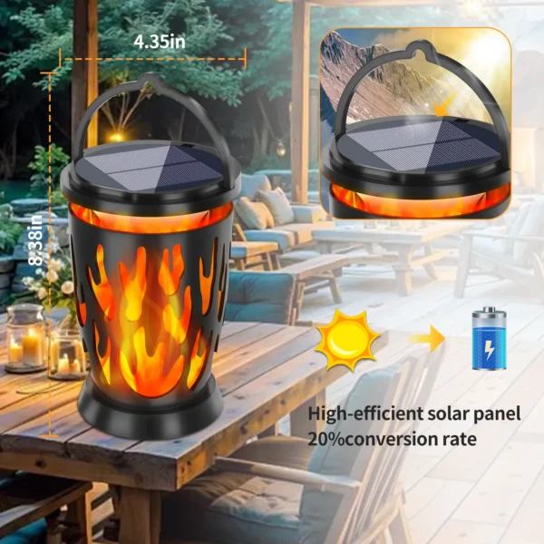 Flame-shaped Design Solar Palace Light