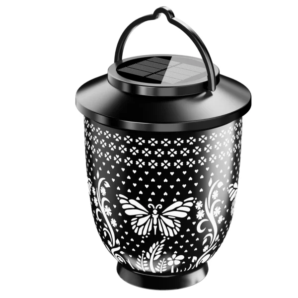 Butterfly Hollowed-out Solar Projection Lantern