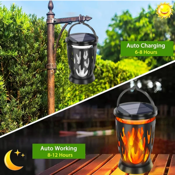 Flame-shaped Design Solar Palace Light