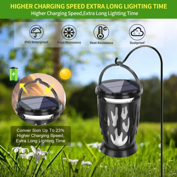Flame-shaped Design Solar Palace Light