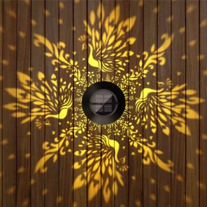 Peafowl Hollowed-out Solar Projection Lantern