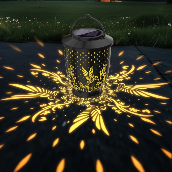 Bird Hollowed-out Solar Projection Lantern