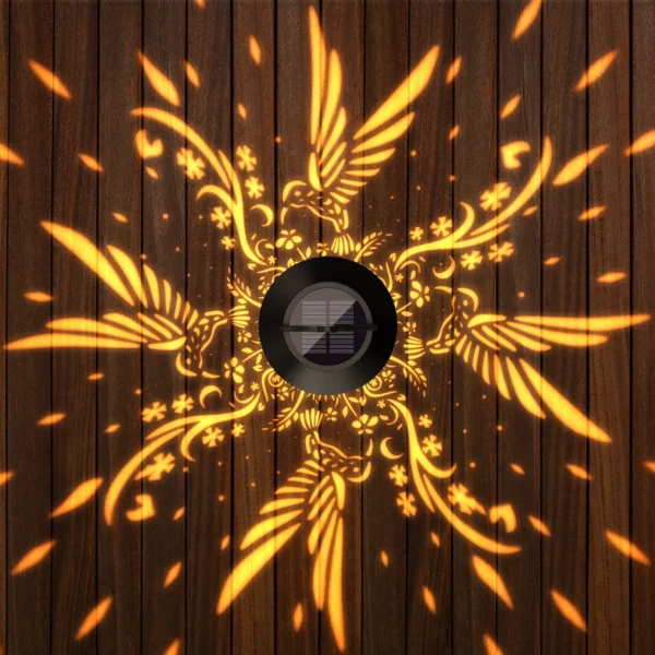 Bird Hollowed-out Solar Projection Lantern