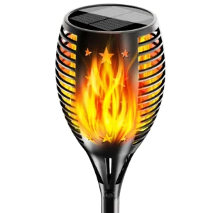 Flickering flame solar garden light - waterproof and decorative