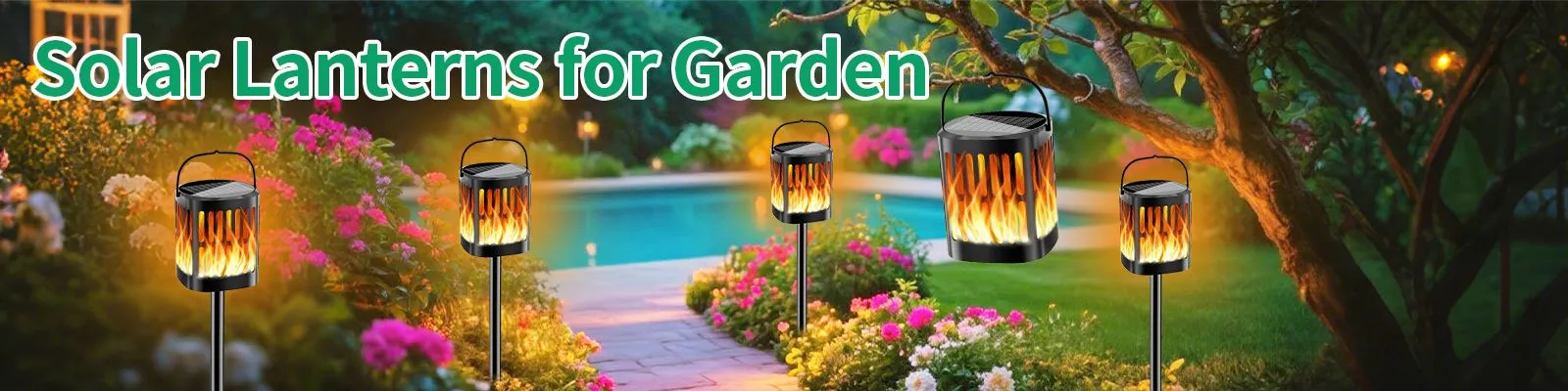 Vertical Strip Hanging & Stake Torch Light–Ground Mount