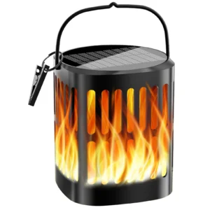 Flickering flame solar garden light - waterproof and decorative