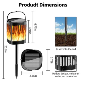 Vertical Strip Hanging & Stake Torch Light–Ground Mount