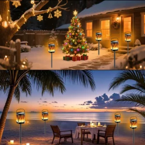 Vertical Strip Hanging & Stake Torch Light–Ground Mount