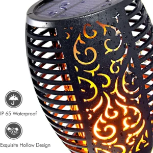 Flickering flame solar garden light - waterproof and decorative
