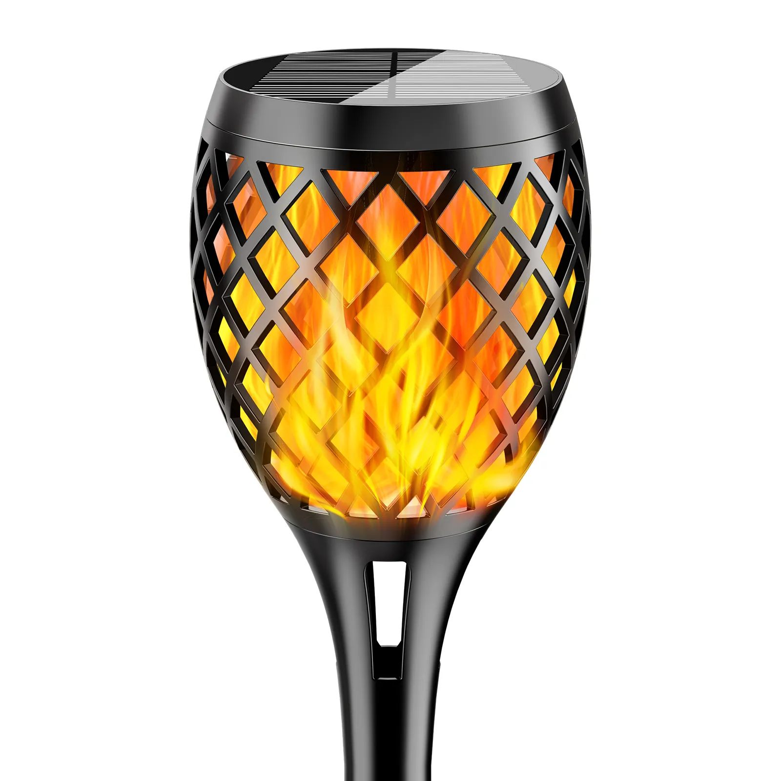 Diamond solar flame torch light for garden or pathway decoration