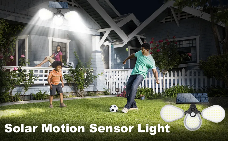 Outdoor wall lighting fixture mounted on garden fence, solar-powered with LED glow at night