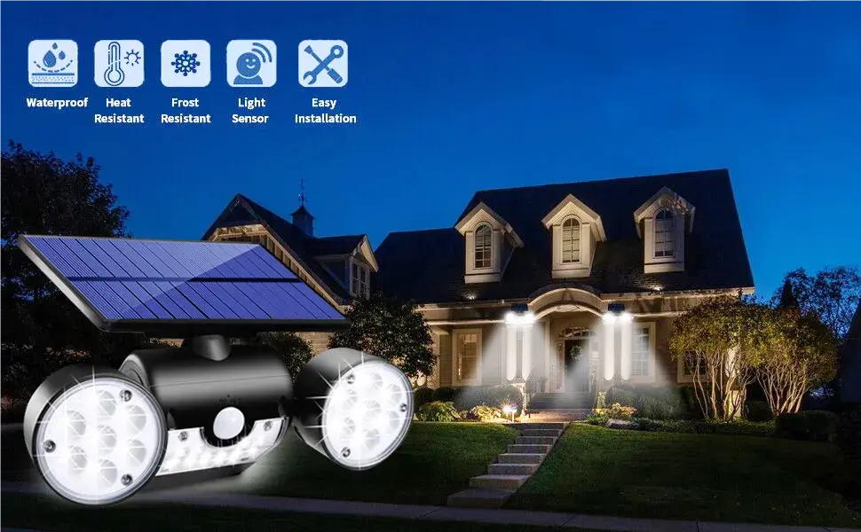 Modern outdoor wall lighting installed on a garden wall