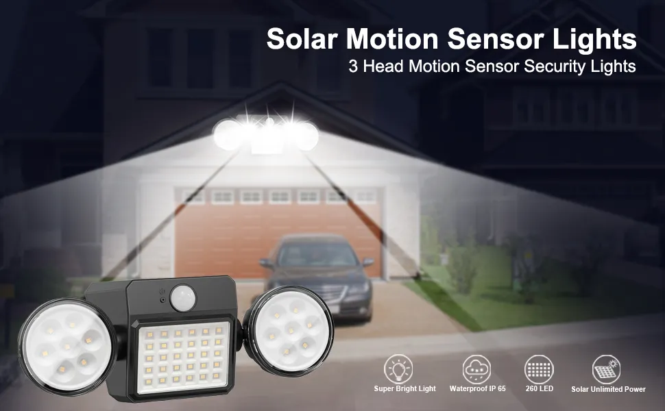 Outdoor wall lights mounted on a patio wall, illuminating garden space with solar-powered LED brightness