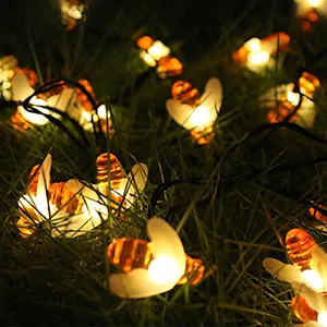 30LED custom Christmas light strings bee design outdoor