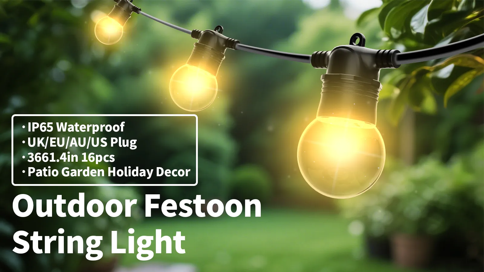 Solar-powered fairy lights for commercial use