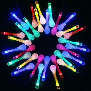 commercial solar string lights with water drop design