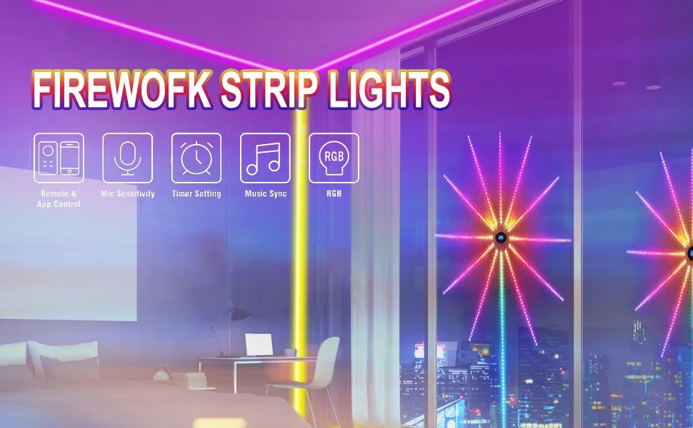 custom fairy lights with app control and music sync