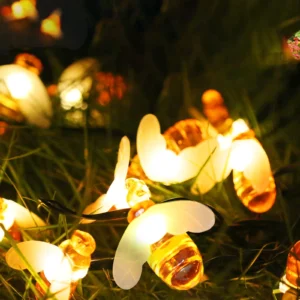 OEM custom fairy lights solar powered bee design
