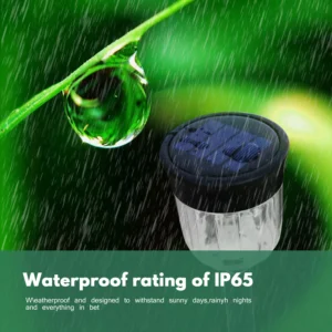 IP65 waterproof colorful solor lawn lamps, withstand rain, heat and snow,Energy-saving and highly efficient, durable.