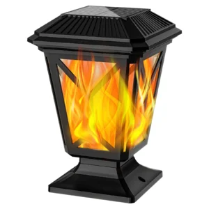 Weather-resistant solar column head lamp with light countrol