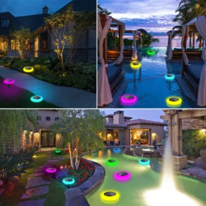 LED decorative light for courtyard, garden pathway, pool, solar float lamp.
