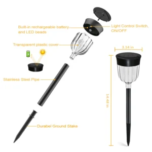 The size of the gradient multi-colored decorative lamps, built-in rechargeable battery and LED beads.