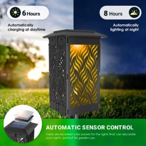 Automatically charging at daytime and automatically lighting at night sensor RGB solar folding lihgt landscape lamp.