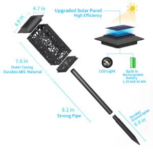 Product parameter of high efficiency solar tail-shaped foldable lamp, urgraded solar panel, ABS material