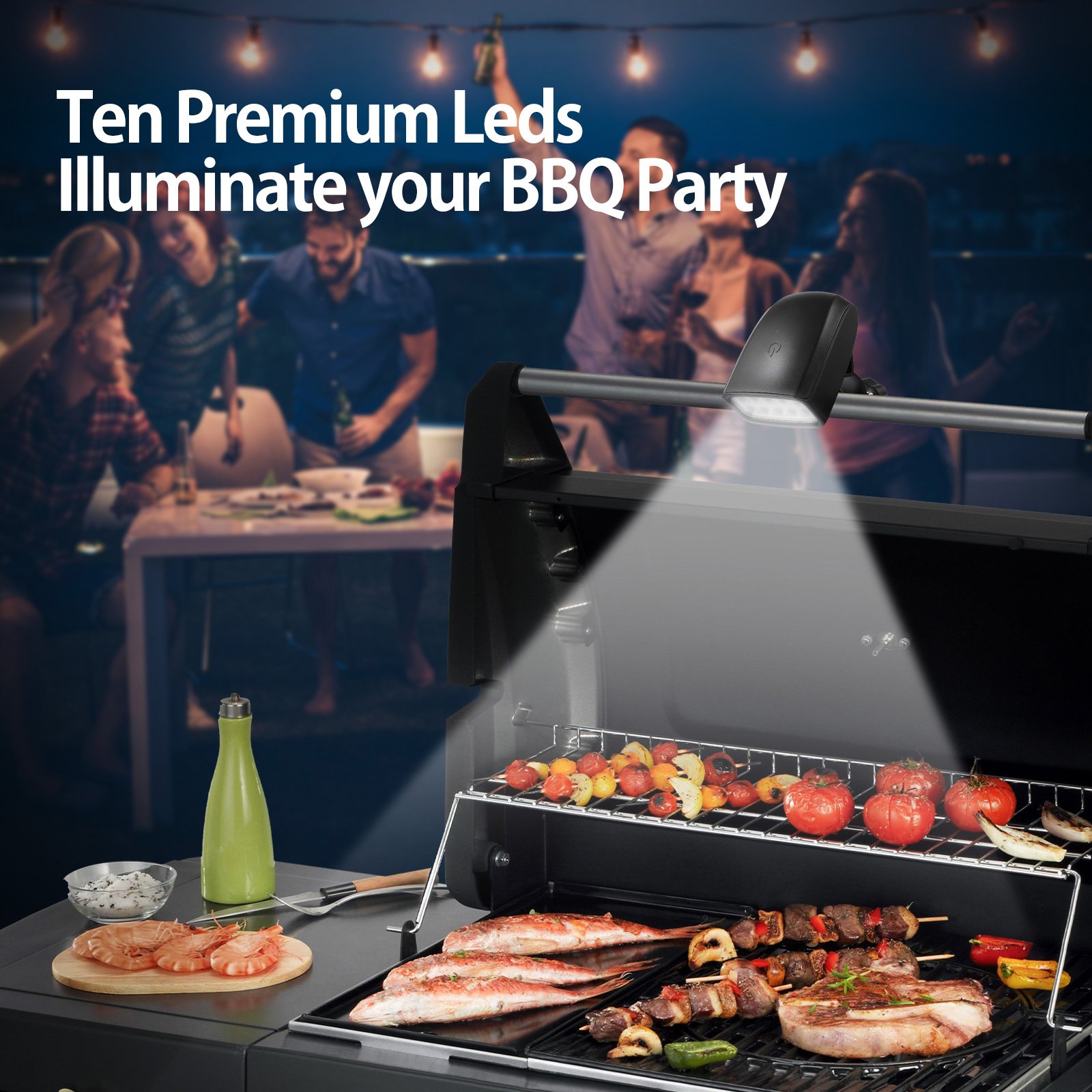 10LED Barbecue lamp for party and camping with button control