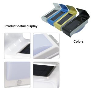 The appearance details and customizable colors of the solar-powered human body sensor lamp