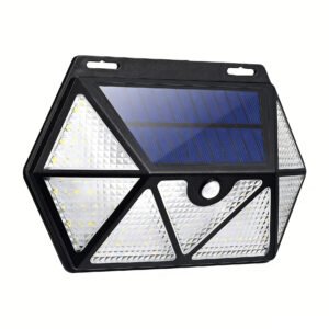 Solar-powered seven-sided luminous wall lamp, human body-sensing safety wall lamp