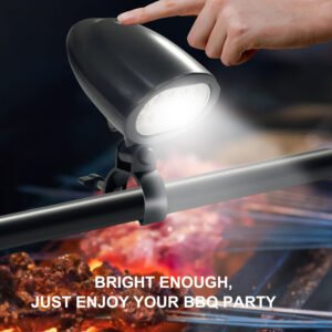 Battery-powered barbecue lamp controlled by touch switch, bright enough
