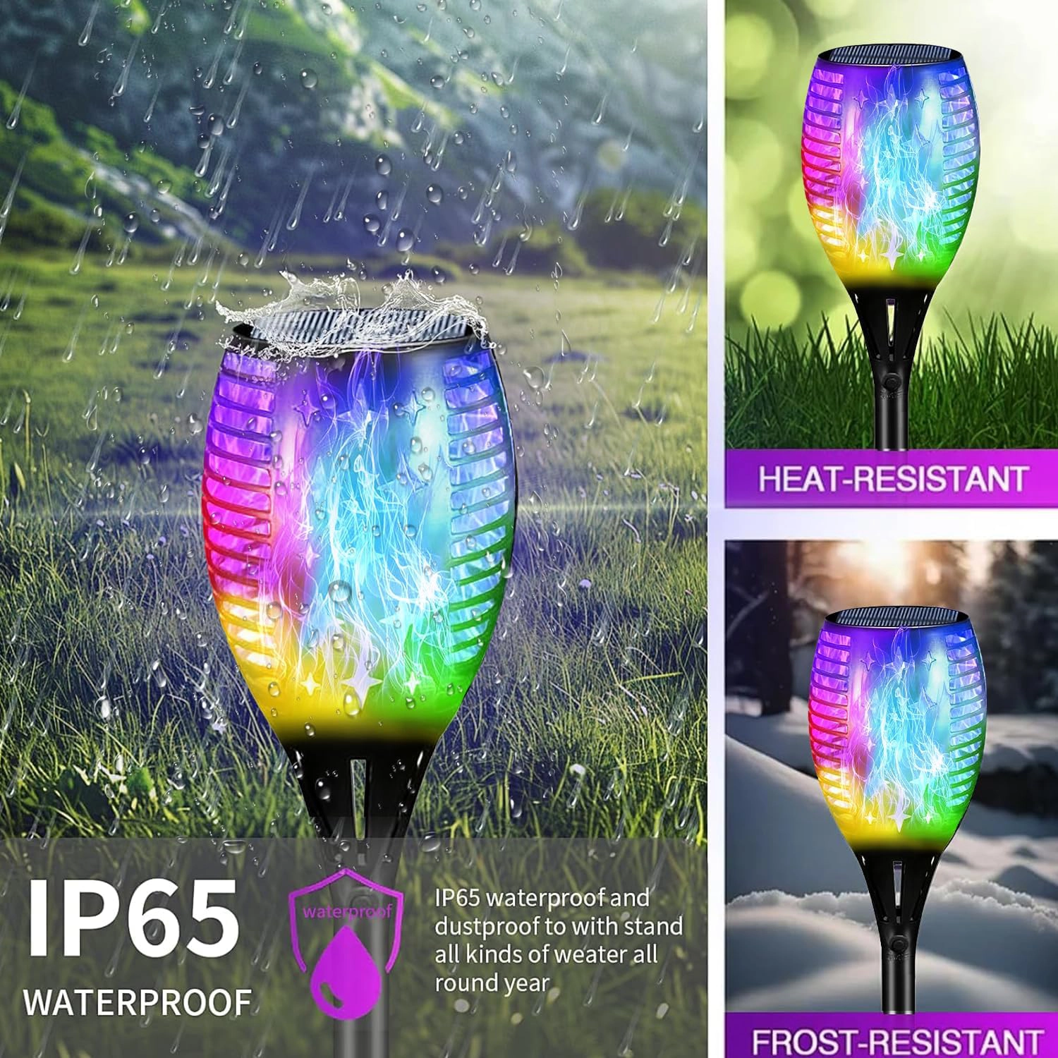 Star-Pattern Multicolored Torch Lamp - Image 4